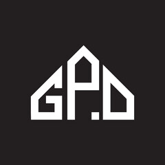 GPO letter logo design on Black background. GPO creative initials letter logo concept. GPO letter design. 