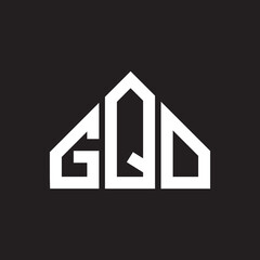 GQO letter logo design on Black background. GQO creative initials letter logo concept. GQO letter design. 