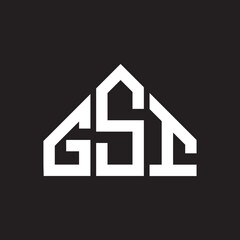 GSI letter logo design on Black background. GSI creative initials letter logo concept. GSI letter design. 
