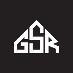 GSR letter logo design on Black background. GSR creative initials letter logo concept. GSR letter design. 
