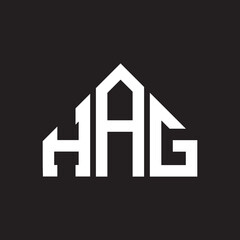 HAG letter logo design on Black background. HAG creative initials letter logo concept. HAG letter design.
 