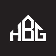 HBG letter logo design on Black background. HBG creative initials letter logo concept. HBG letter design. 