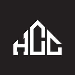HCC letter logo design on Black background. HCC creative initials letter logo concept. HCC letter design. 