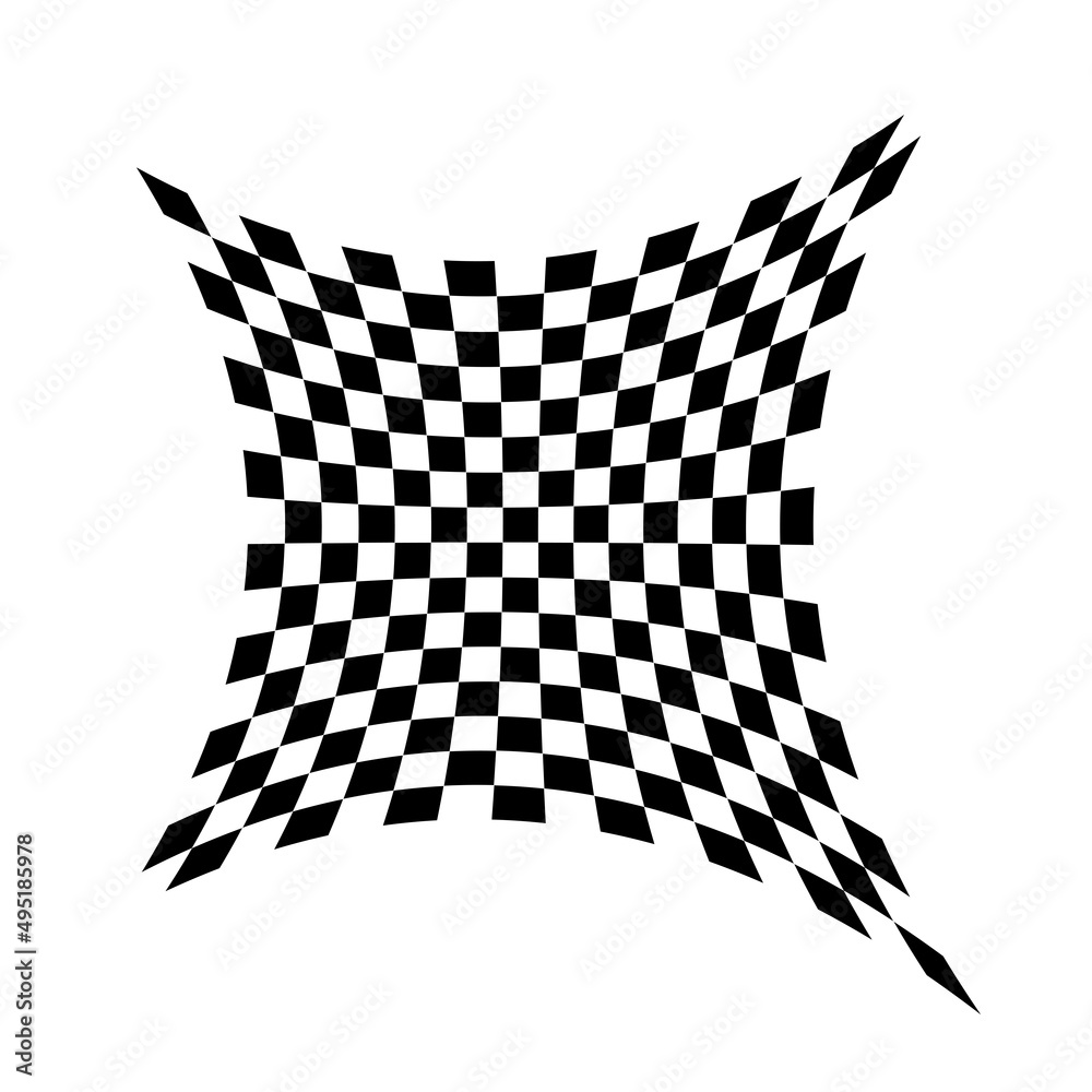 Aufkleber checkered, squared pattern element. race, racing, finishing line flag. chessboard, checkerboard shap