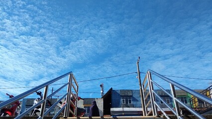 Beautiful blue sky and clouds natural background