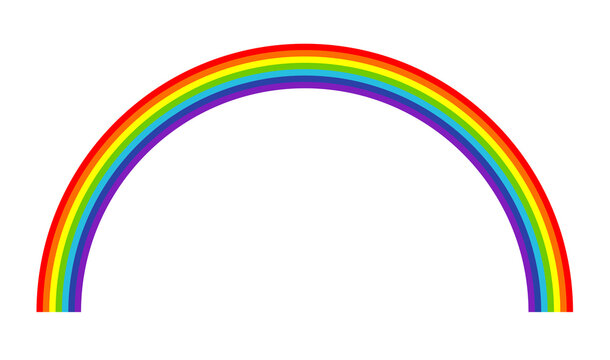 Rainbow weather, happiness, nature concept illustration, graphic. Symbolic flag of LMBTQ+