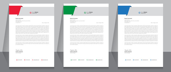 Letterhead Format Template, Business Style Letterhead Design Template. Company Letterhead Template Designs.