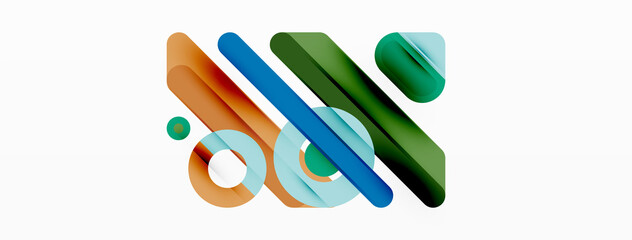 Lines geometric background. Stripes and rings composition business template for wallpaper, banner, background or landing