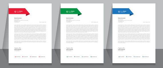 Letterhead Format Template, Business Style Letterhead Design Template. Company Letterhead Template Designs.