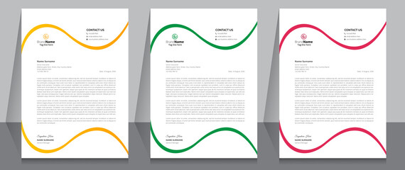 Letterhead Format Template, Business Style Letterhead Design Template. Company Letterhead Template Designs.