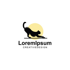 Silhouette cat logo design inspiration