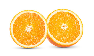 Orange slice isolated on white