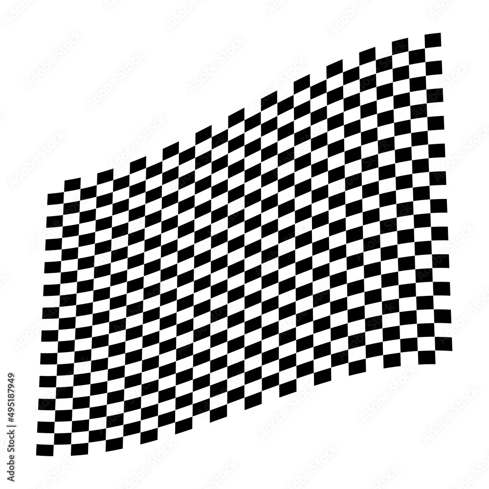 Aufkleber checkered, squared pattern element. race, racing, finishing line flag. chessboard, checkerboard shap