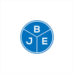 BJE letter logo design. BJE monogram initials letter logo concept. BJE letter design in black background.