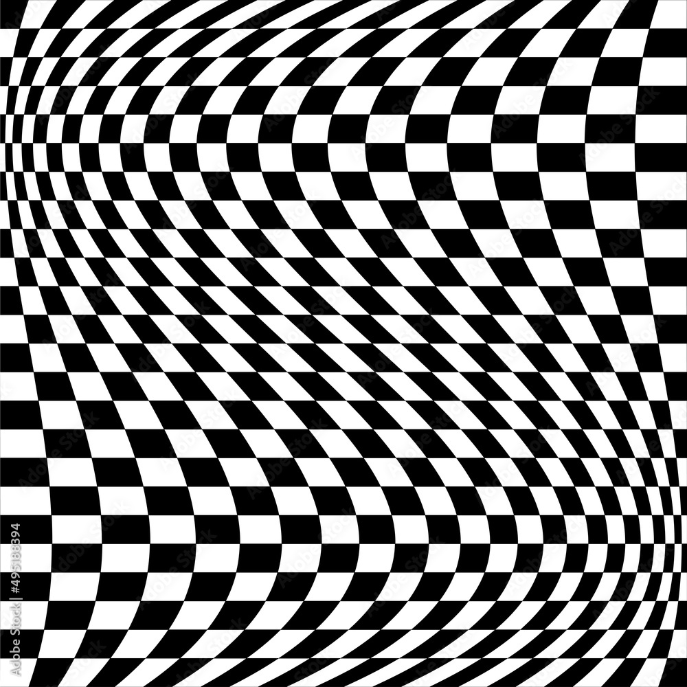 Leinwandbilder Checkered, squared pattern element. Race, racing, finishing line flag. Chessboard, checkerboard shape vector