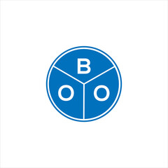 BOO letter logo design on White background. BOO  creative initials letter logo concept. BOO letter design.
