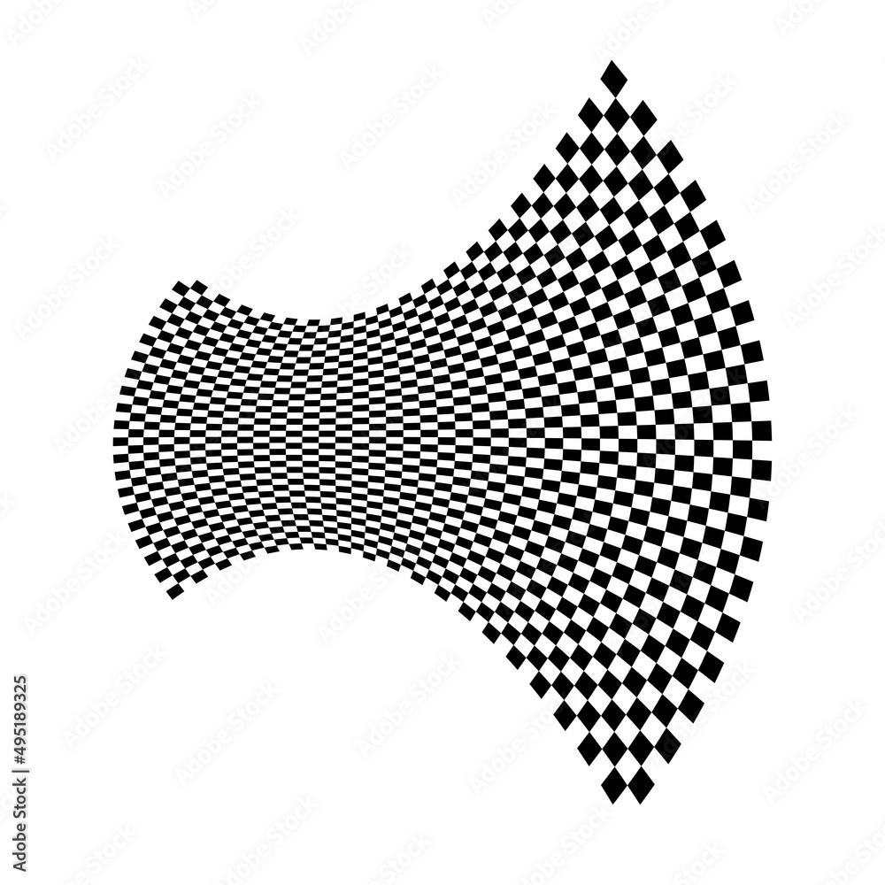 Aufkleber checkered, squared pattern element. race, racing, finishing line flag. chessboard, checkerboard shap