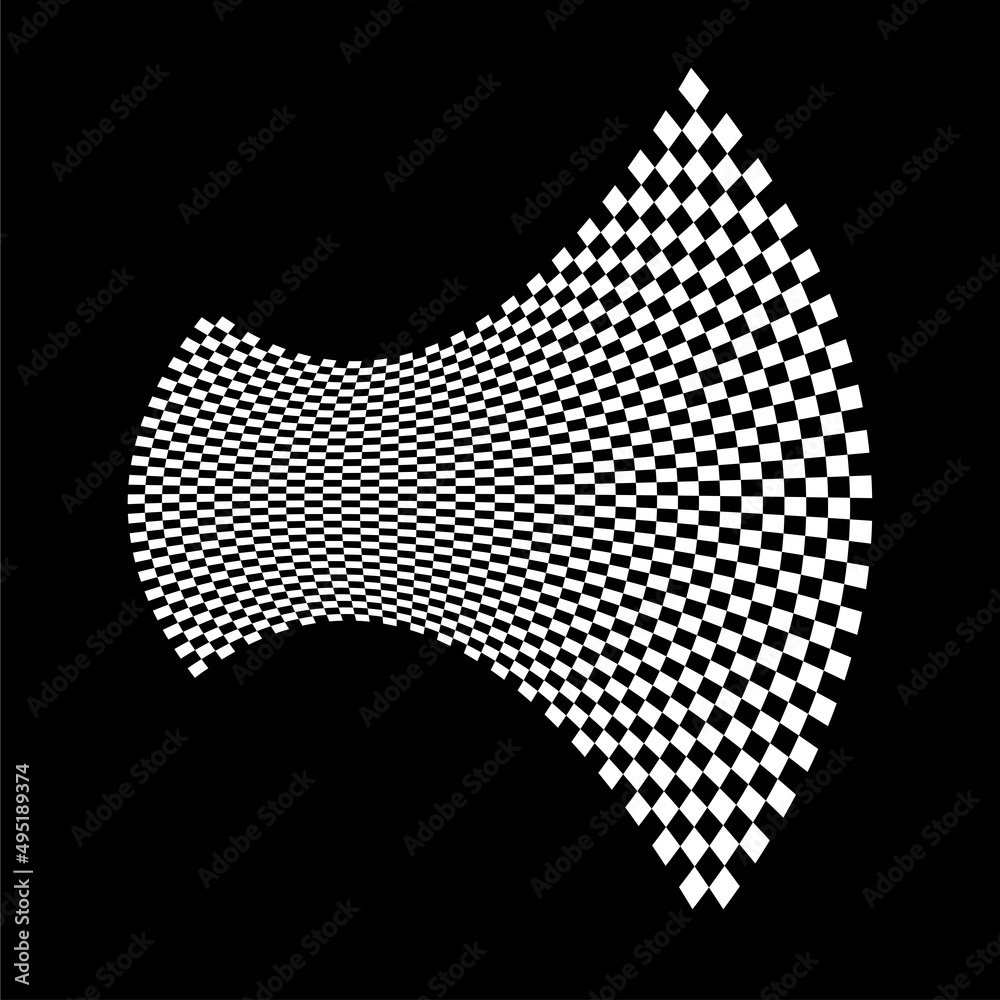 Aufkleber checkered, squared pattern element. race, racing, finishing line flag. chessboard, checkerboard shap