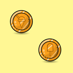Ice cream gold coins