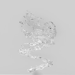 drops of water or water splash cosmetic bottle