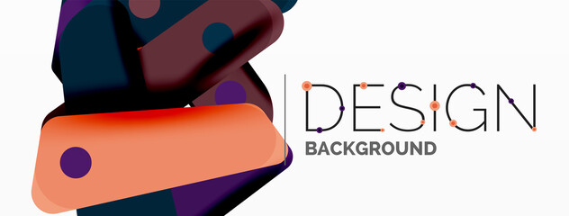 Tech minimal geometric wallpaper. Creative abstract background. Ribbon style stripes vector illustration for wallpaper banner background or landing page