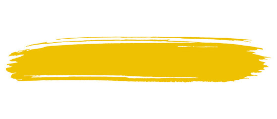Vector watercolor brushes. Paint texture. Brush stroke abstraction. Simple, modern style. Gouache paint. Yellow. 