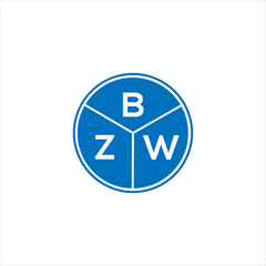 BZW letter logo design on White background. BZW creative initials letter logo concept. BZW letter design. 
