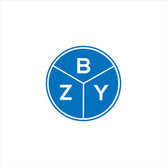 BZY letter logo design on White background. BZY creative initials letter logo concept. BZY letter design. 
