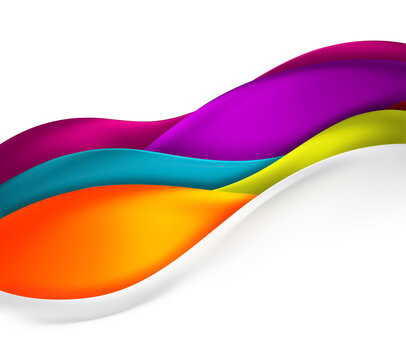 Bright Multicolored Waves Background