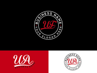 UF U f Logo Design, Signature uf Logo Letter Vector For your business