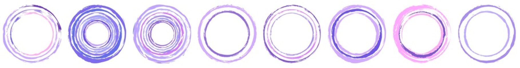 Paintbrush, brushstroke grungy, grunge texture circle. Smeared, smudged liquid, fluid stain, splatter, splash effect