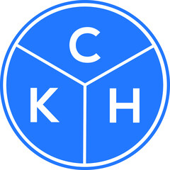 CKH letter logo design on White background. CKH  creative initials letter logo concept. CKH letter design.