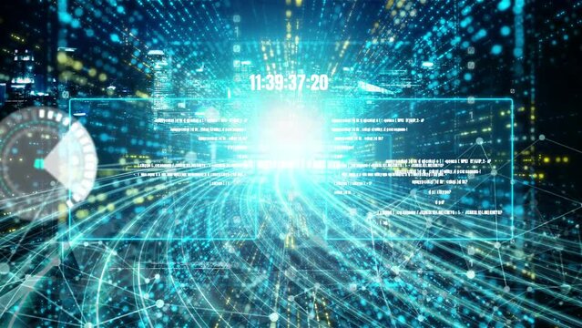 Software development, application programming code and tacit computer coding . Concept of smart digital transformation and technology disruption that changes global trends in new information era .