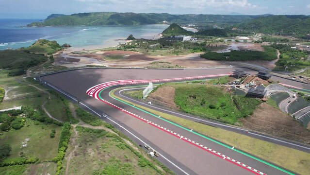 Lombok Indonesia 18 March 2022 : Grand Prix Circuit Indonesia. Pertamina Mandalika International Street Circuit in Lombok Indonesia.