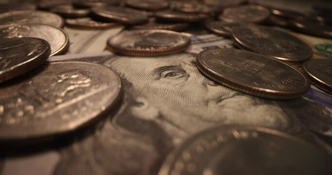 Dollars and coins and inflation in money printing