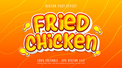 delicious Fried chicken shop editable text effect font style