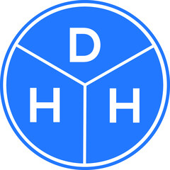 DHH letter logo design on white background. DHH  creative initials letter logo concept. DHH letter design.