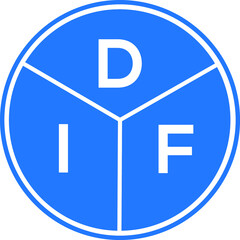 DIF letter logo design on white background. DIF creative initials letter logo concept. DIF letter design. 