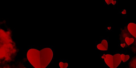 red hearts background