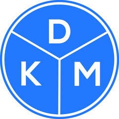 DKM letter logo design on white background. DKM  creative initials letter logo concept. DKM letter design.