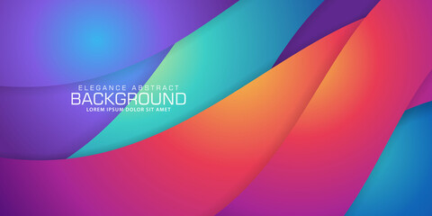 Modern wave curve layer abstract background composition with Colorful. Vector Illustration