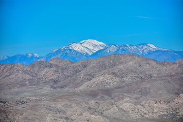 San Jacinto Mountain in distance from Joshua Tree