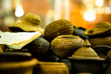 Pottery is an art and craftsmanship. at Koh Kret, Nonthaburi, Thailand.