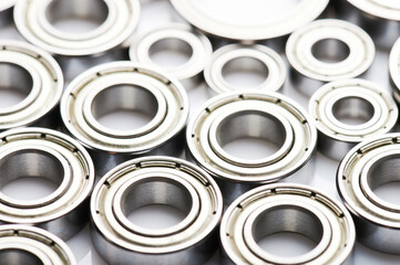 Round shiny metal bearings