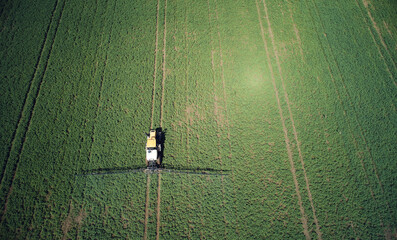 Use pesticides on farm field theme