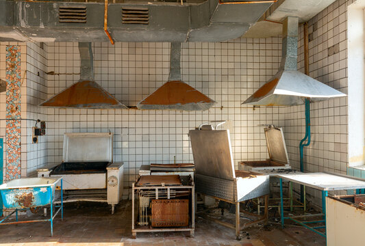 Pyramiden, Norway, Spitsbergen, Abandoned Soviet Russian settlement Pyramiden in Svalbard archipelago. Urban exploration