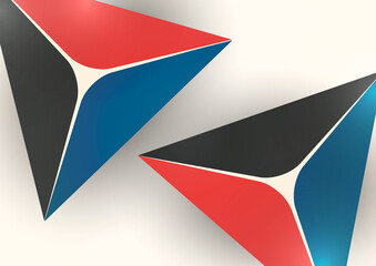 Triangle, pyramid. Abstract colorful background with bright geometric elements. Vector