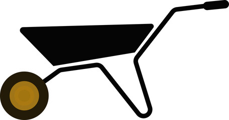 Construction wheelbarrow icon vector illustration
