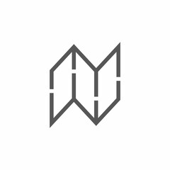 paper arrow outline fold simple geometric logo vector