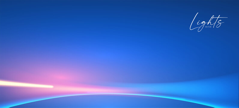 Futuristic motion light effect. Si fi abstract backgroud. Fluid color space.